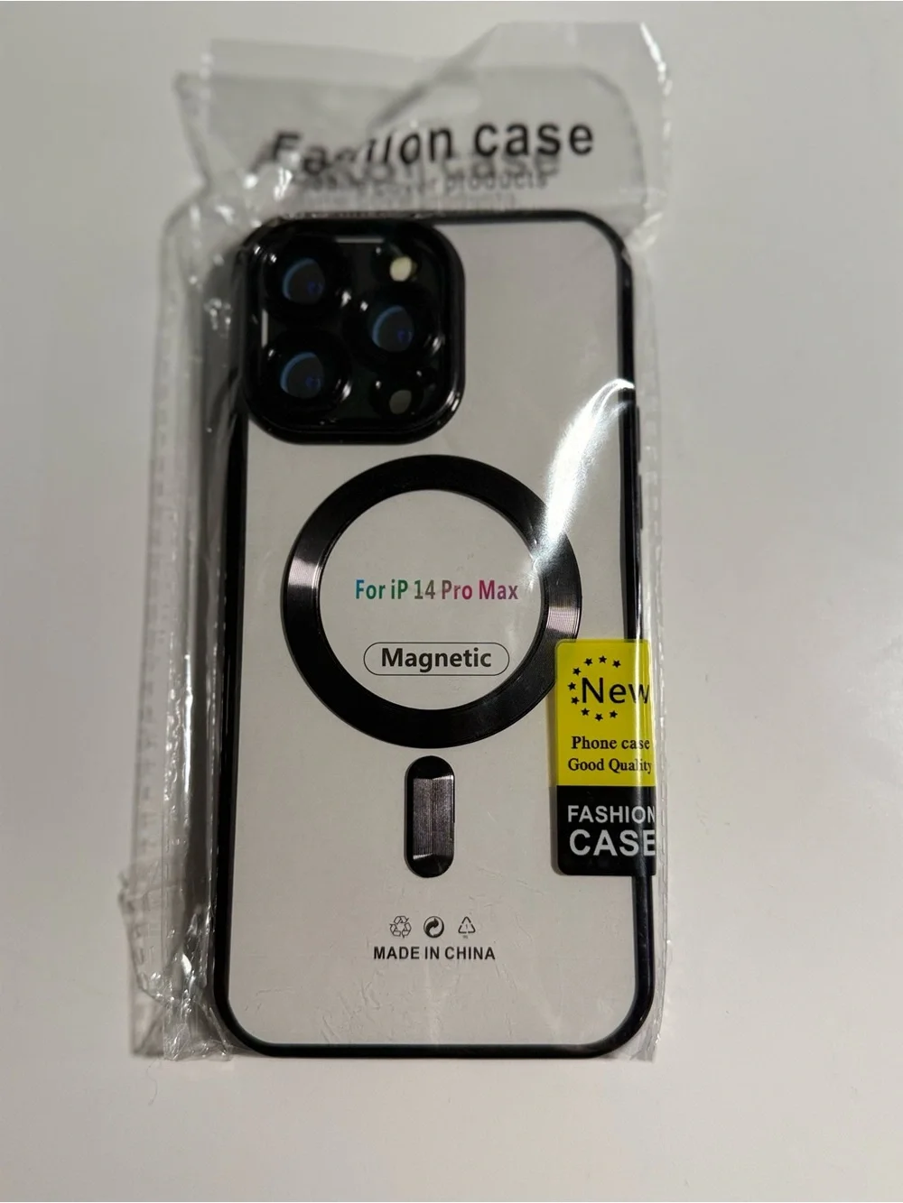 Magnetic Phone Case for iPhone 14 Pro Max - Silver/Black